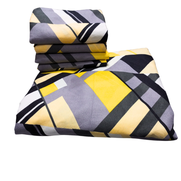 Gold Black Illusion 6by6 Bedsheet