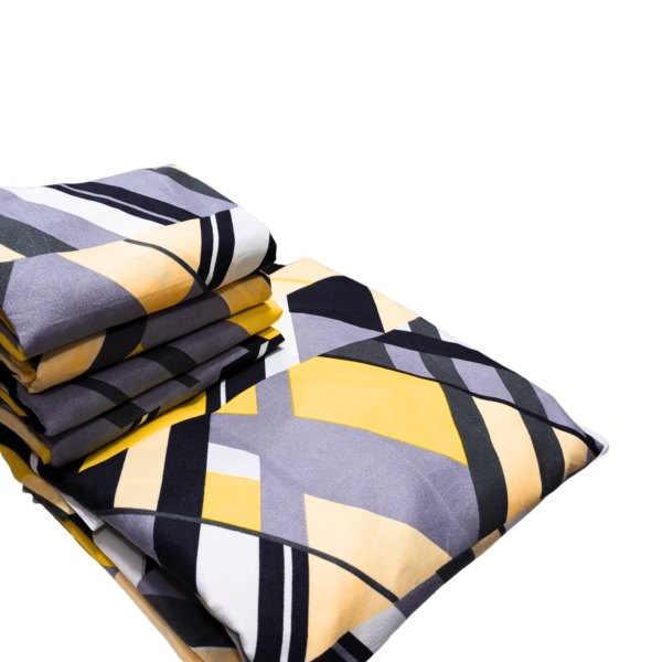Gold Black Illusion 6by6 Bedsheet - Image 2
