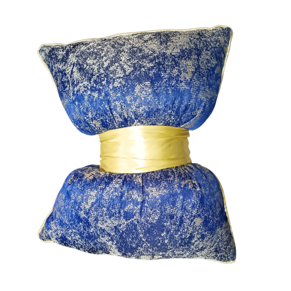 Blue Emirate- Bow Throw Pillow - Image 3
