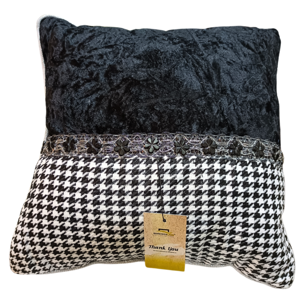 Black Diamond- 18by18 inches Throw Pillow