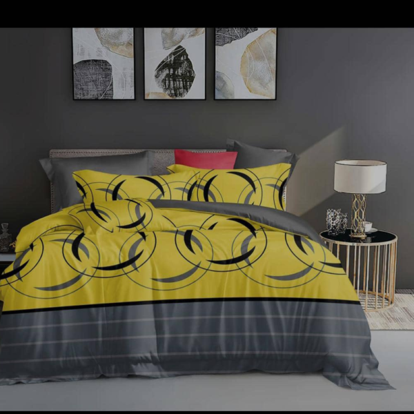 Yellow Grey Spin 6by6 Bedsheet - Image 5