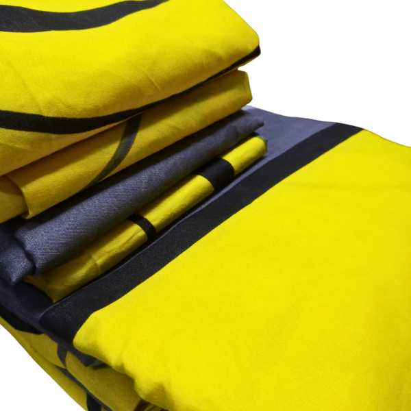 Yellow Grey Spin 6by6 Bedsheet - Image 3