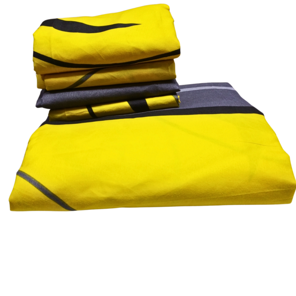 Yellow Grey Spin 6by6 Bedsheet