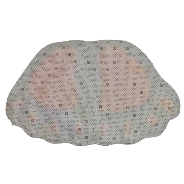 Bath Foot Mat- Blue Peach - Image 4