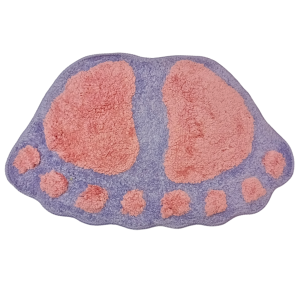 Bath Foot Mat- Blue Peach - Image 3