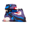 Black Blue Petals 4by6 Bedsheet