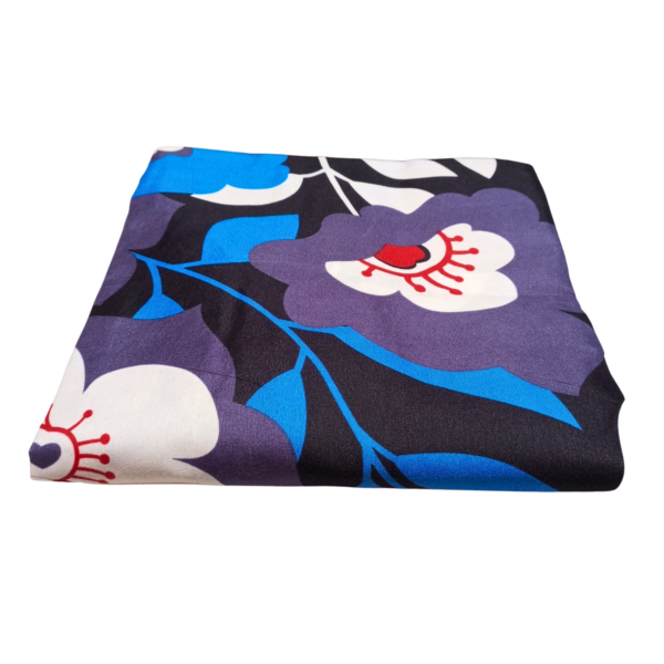 Black Blue Petals 4by6 Bedsheet - Image 4