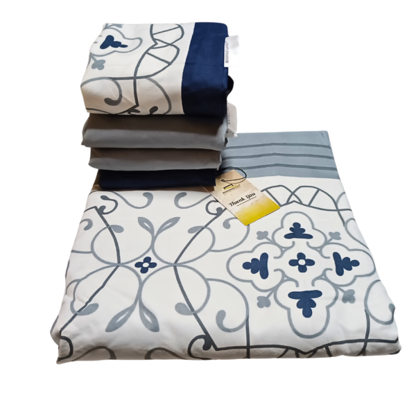 Blue Chess 7by7 Bedsheet