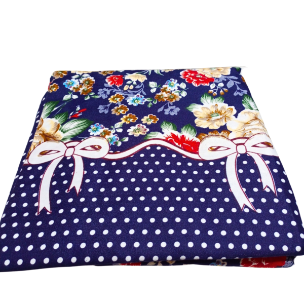 Blue Flowery Ribbons 4by6 Bedsheet - Image 4
