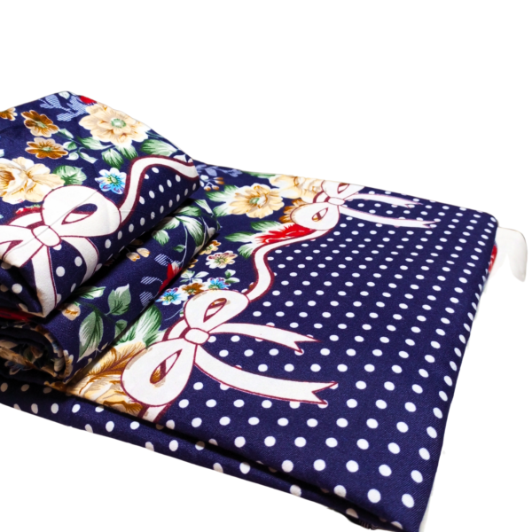 Blue Flowery Ribbons 4by6 Bedsheet - Image 3