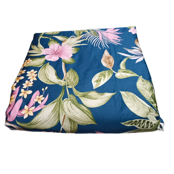 Blue Hibiscus 7by7 100% Cotton Bedsheet - Image 5