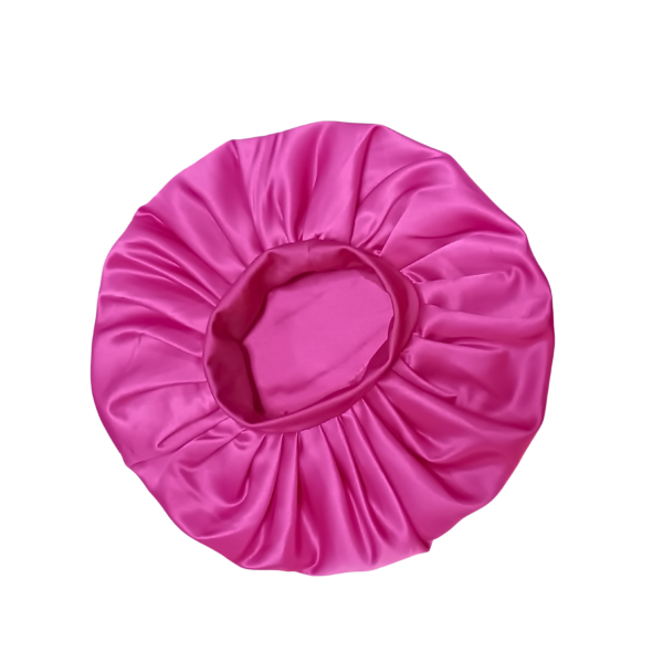 Bonnet-Soft Band- Pink 100% Silk - Image 2