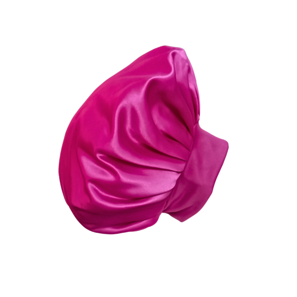 Bonnet-Soft Band- Pink 100% Silk - Image 4