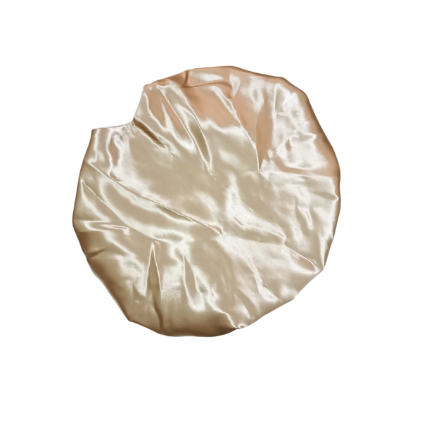 Bonnet- 100% Silk-Reversible Rope-Brown/Nude - Image 3