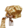 Reversible Rope 100% Silk Bonnet-Champagne/Gold