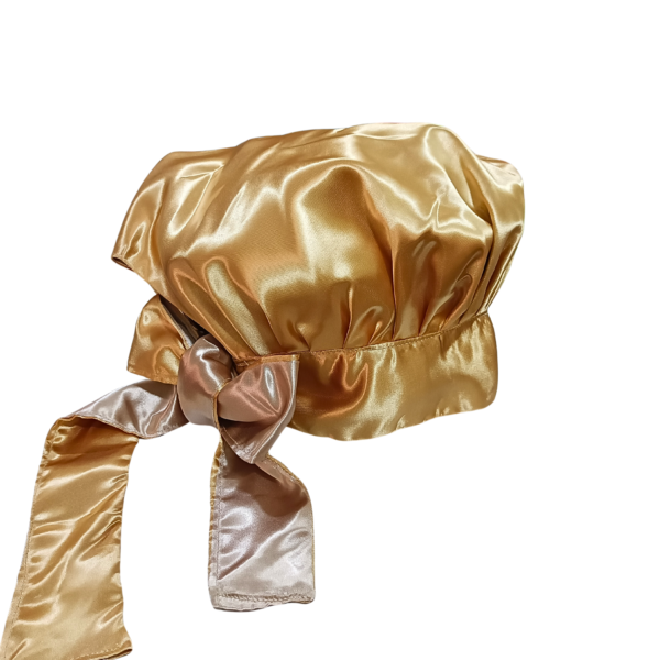 Reversible Rope 100% Silk Bonnet-Champagne/Gold