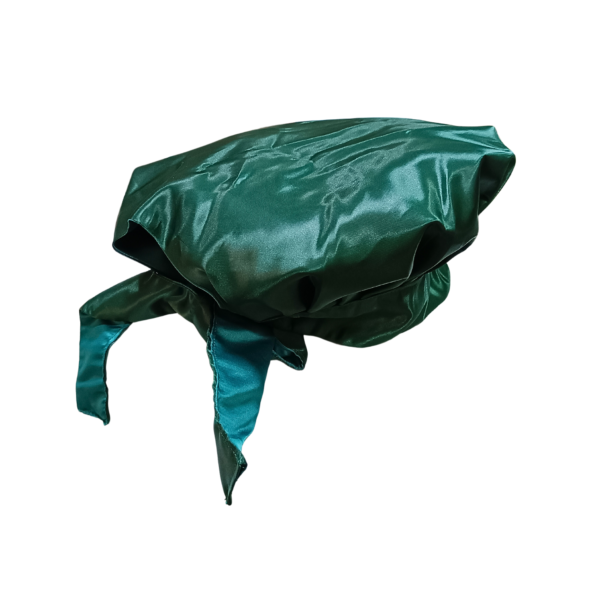 Bonnet- 100% Silk -Reversible Rope Fayrouz/Green