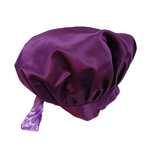 Reversible Rope- 100% Silk Bonnet-Lilac/Magenta - Image 3