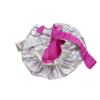 Bonnet- 100% Silk-Reversible Rope-Silver/Dark Pink - Image 5