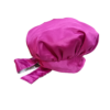 Bonnet- 100% Silk-Reversible Rope-Silver/Dark Pink