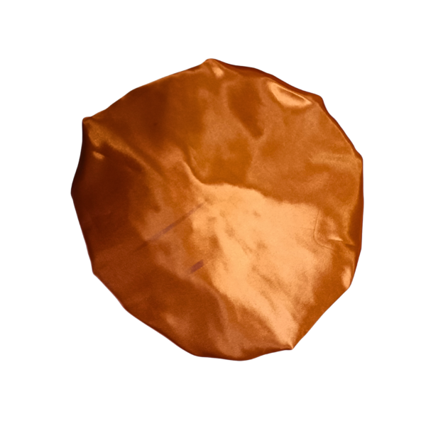 Reversible Ruffle 100% Silk Bonnet-Orange/Peach - Image 4