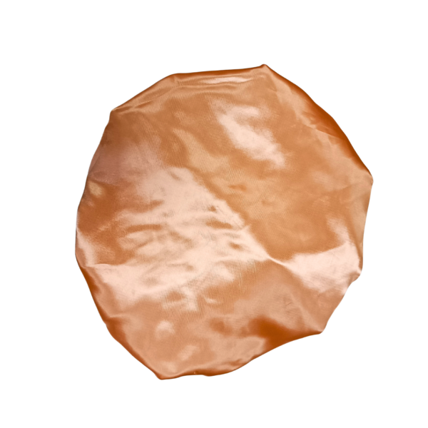 Reversible Ruffle 100% Silk Bonnet-Orange/Peach - Image 6