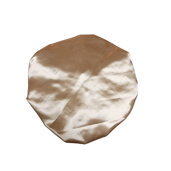 Reversible Ruffle 100% Silk Bonnet-Champagne/Gold - Image 8