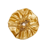 Reversible Ruffle 100% Silk Bonnet-Champagne/Gold - Image 5