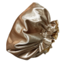 Reversible Ruffle 100% Silk Bonnet-Champagne/Gold - Image 2