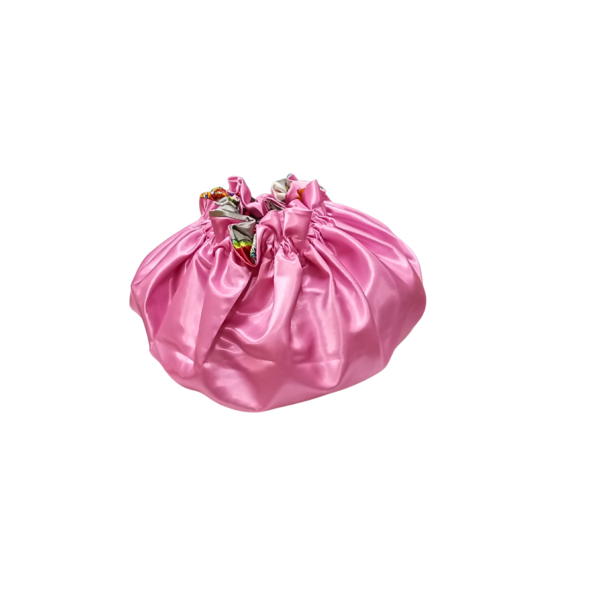 Reversible Ruffle 100% Silk Bonnet-Pattern/Plain - Image 6