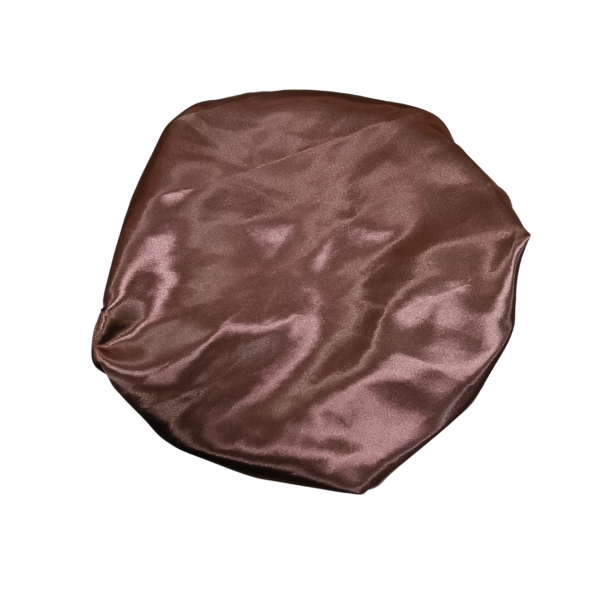 Single Rope 100% Silk Bonnet-Brown - Image 3