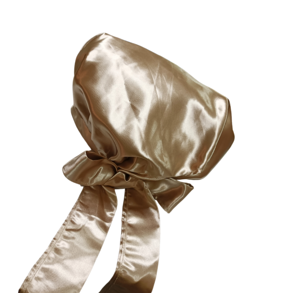Single Rope 100% Silk Bonnet-Gold - Image 5