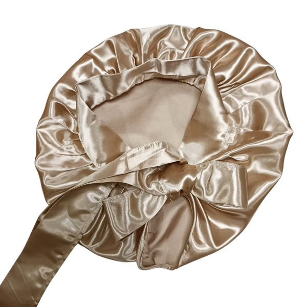 Single Rope 100% Silk Bonnet-Gold - Image 3