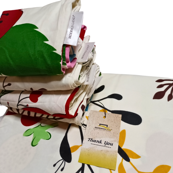 Duvet Cover Set: Cream Flowers 6by6 - Image 5