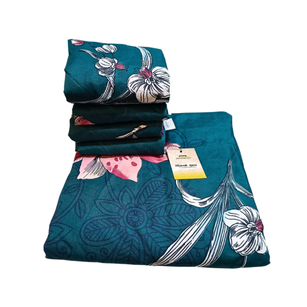 Green Flower 6by7 Bedsheet