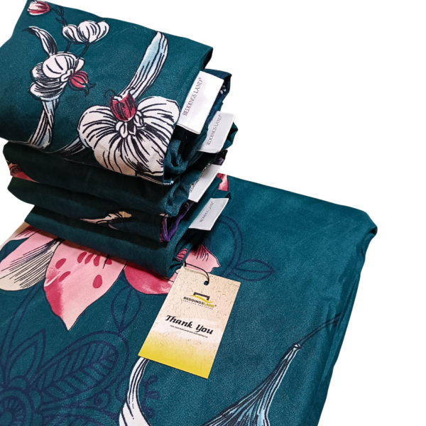 Green Flower 6by7 Bedsheet - Image 2