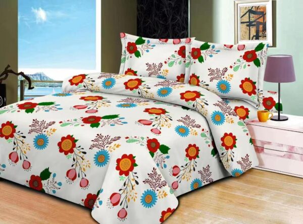 Duvet Cover Set: Cream Flowers 6by6 - Image 6
