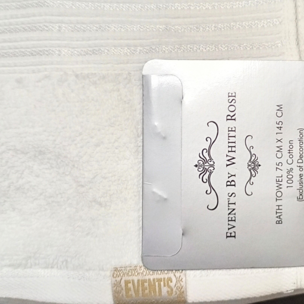 White Bath Towel-Large- Exquisite - Image 2