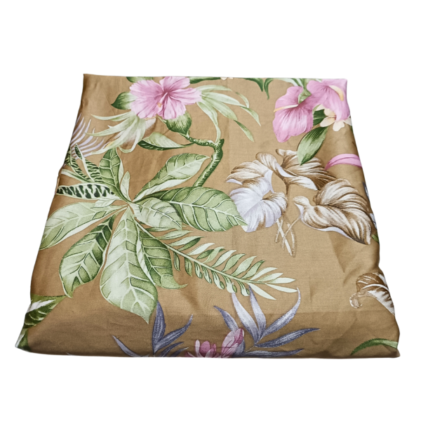 Brown Hibiscus 6by6 100% Cotton Bedsheet - Image 5
