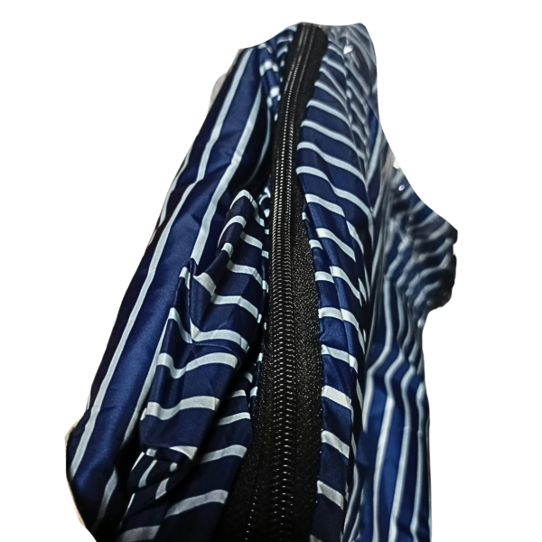 Blue Striped 4by6 Waterproof Mattress Cover - Image 3